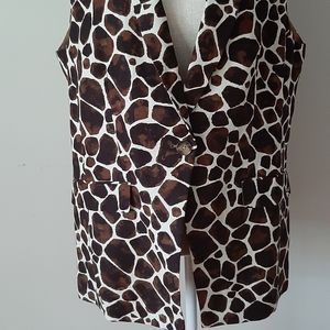 Calvin Klein mid length animal print vest